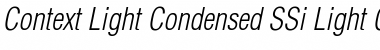 Context Light Condensed SSi Light Condensed Italic