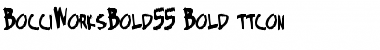 BocciWorksBold55 Bold Font