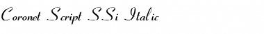 Coronet Script SSi Font