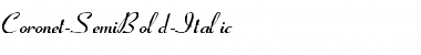 Coronet-SemiBold-Italic Regular Font
