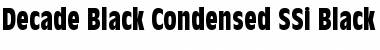 Decade Black Condensed SSi Font