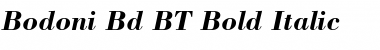 Bodoni Bd BT Bold Italic Font
