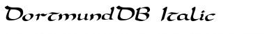 DortmundDB Italic Font