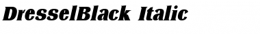 DresselBlack Italic Font