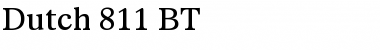 Dutch811 BT Roman Font