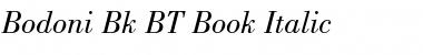 Bodoni Bk BT Book Italic Font
