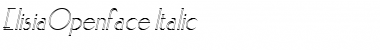 ElisiaOpenface Italic Font