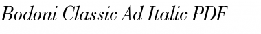 Bodoni Classic Ad Italic Font