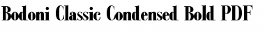 Bodoni Classic Condensed Bold