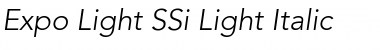 Expo Light SSi Light Italic Font