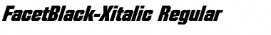 FacetBlack-Xitalic Font