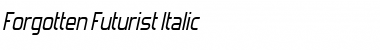 Forgotten Futurist Italic Font