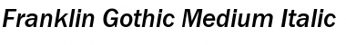 Franklin Gothic Medium Italic Font