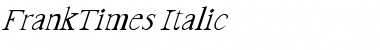 FrankTimes Italic Font