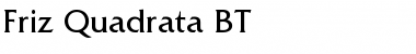 FrizQuadrata BT Font