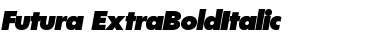 Futura-ExtraBoldItalic Regular Font