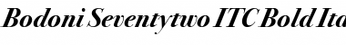 Bodoni Seventytwo ITC Bold Italic