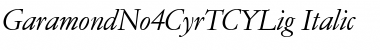 GaramondNo4CyrTCYLig Font
