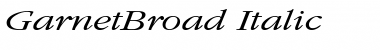 GarnetBroad Italic Font