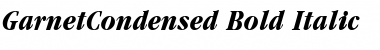 GarnetCondensed Bold Italic