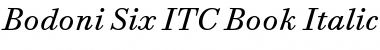 Bodoni Six ITC Book Italic Font