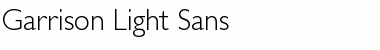 Garrison Light Sans Regular Font