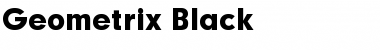 Geometrix Black Regular Font