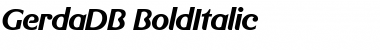GerdaDB BoldItalic Font