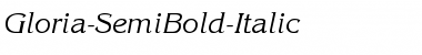 Gloria-SemiBold-Italic Font