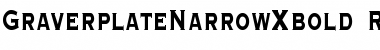 GraverplateNarrowXbold Regular Font