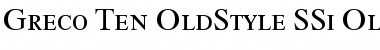 Greco Ten OldStyle SSi Old Style Figures Font