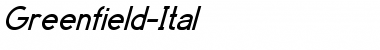 Greenfield-Ital Regular Font