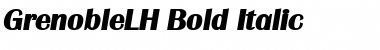GrenobleLH Bold Italic Font