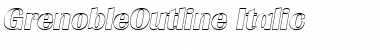 GrenobleOutline Italic Font