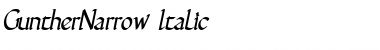 GuntherNarrow Italic Font