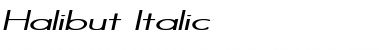 Halibut Italic Font