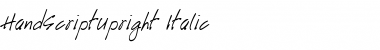 HandScriptUpright Italic