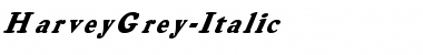 HarveyGrey-Italic Font