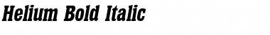 Helium Bold Italic Font