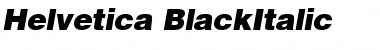 Helvetica-BlackItalic Font