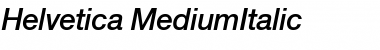 Helvetica-MediumItalic Font