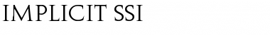 Implicit SSi Font