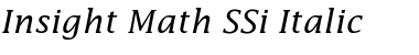 Insight Math SSi Italic Font