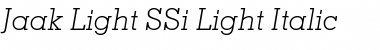Jaak Light SSi Light Italic Font