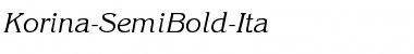 Korina-SemiBold-Ita Regular Font